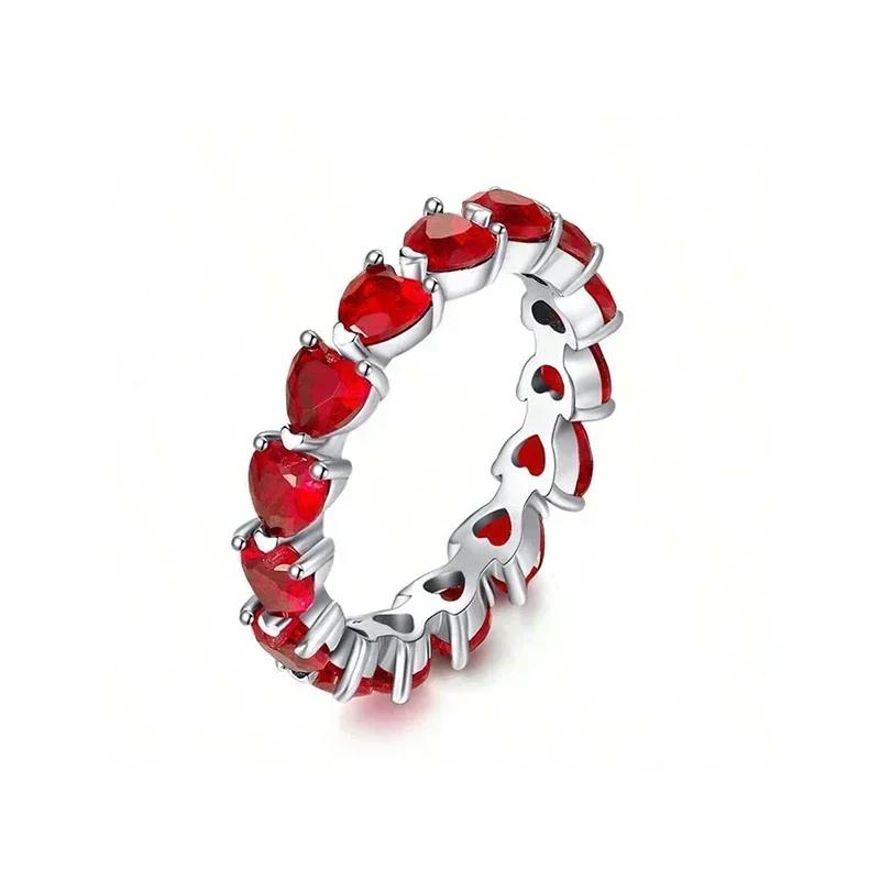 Anillo Original de Plata 925 Corazón Colorido Corona Lazo Luna Concha Cristal para Mujer Regalo de San Valentín Cumpleaños Joyería DIY