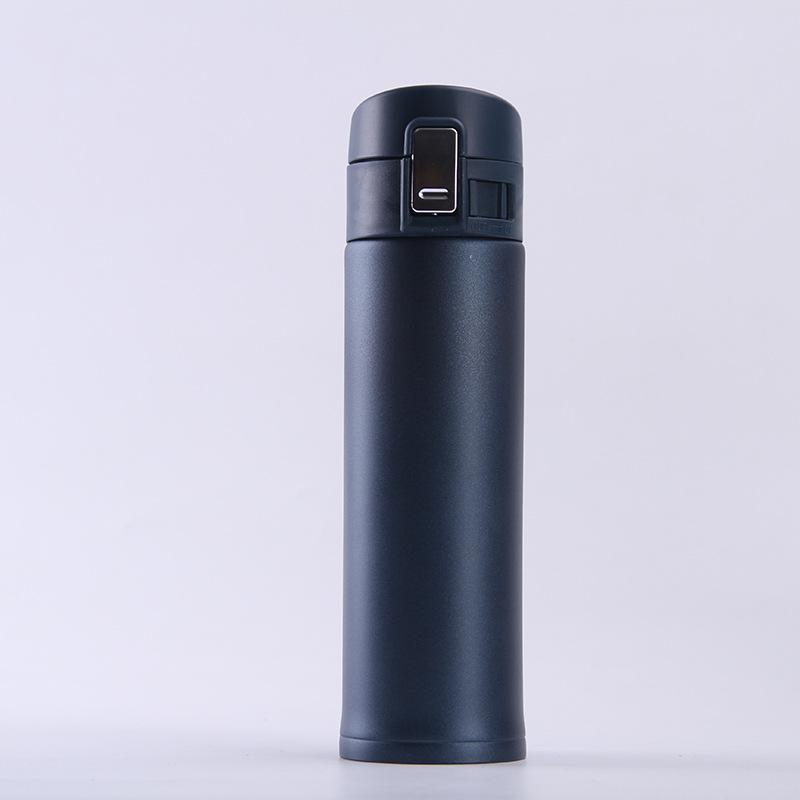 New Stainless Steel Bounce Cover Thermos Cup Outdoor Portable Car Gift Water Cup Fashion Business Straight Cup