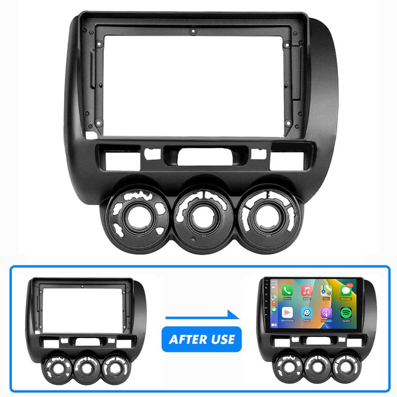 Car Stereo Radio Fascia Panel 2 Din Frame For Honda Fit Jazz 2004-2007 Manual A/C Right Wheel