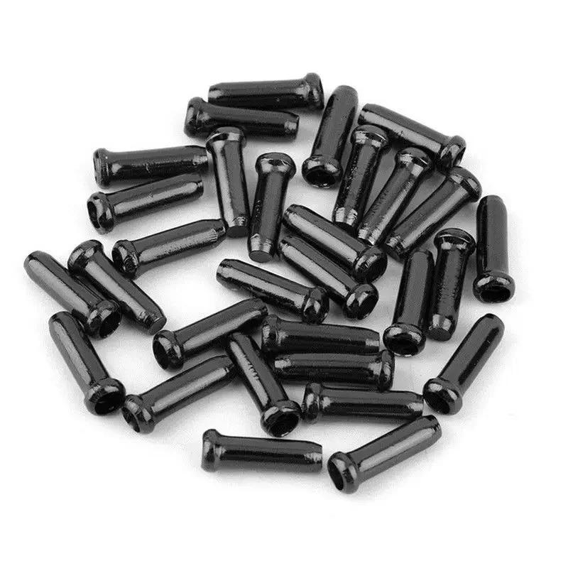50Pcs Aluminum Alloy Bicycle Cable End Caps Bike Wire End Caps Brake Derailleur Shifter Cable Tips Crimps MTB Bike Accessories