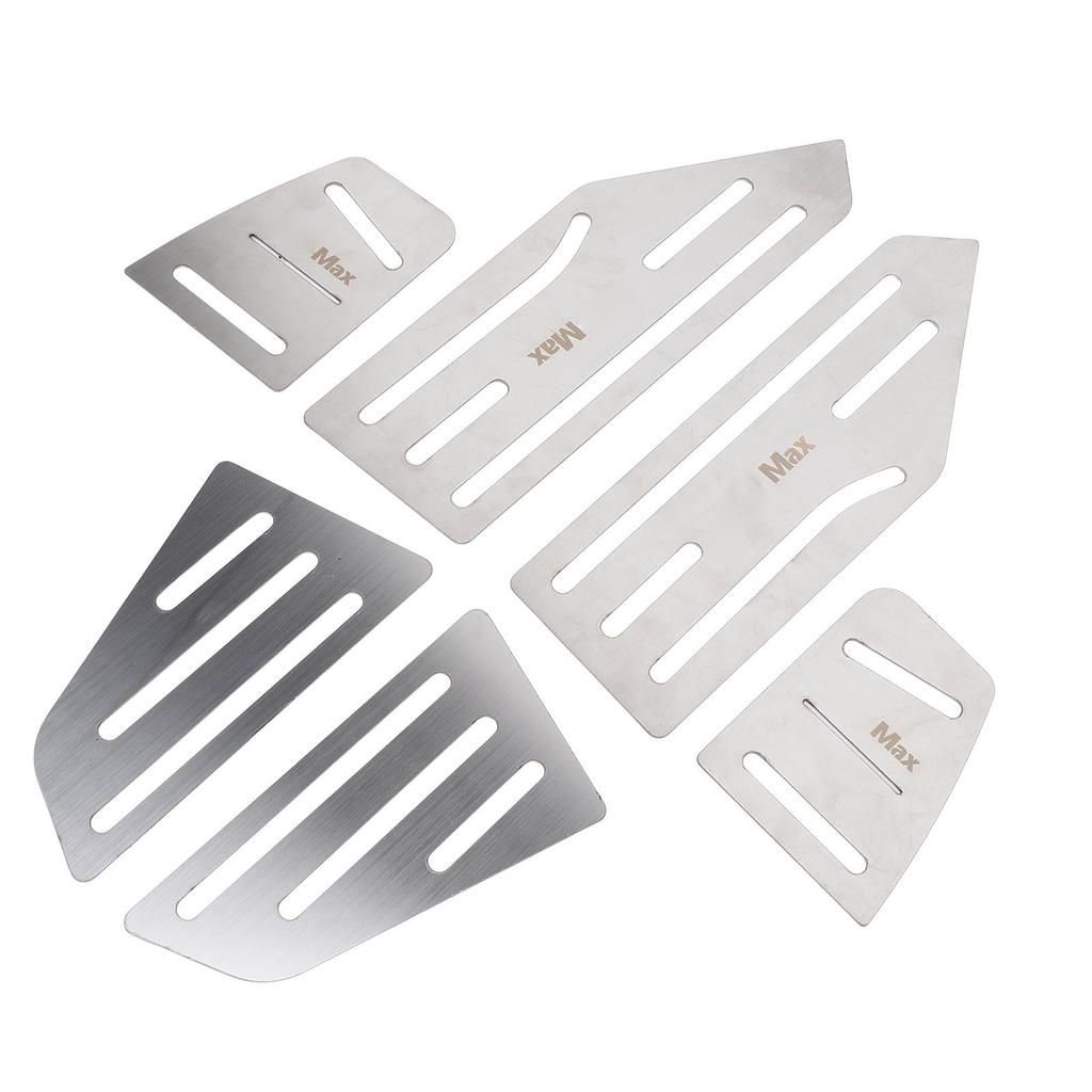 6PCS Motorcycle Foot Pedal Aluminum Alloy Comfortable Enhanced Stability Motorcycle Footrest Set