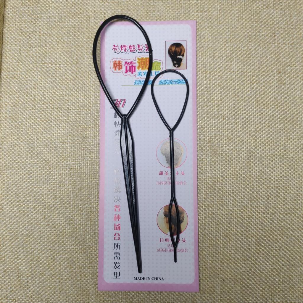2/4/10pcs Ponytail Creator Plastic Loop Black Pony Topsy Tail Clip Hair Accessories Braiding Maker Styling Tool for Women Girls