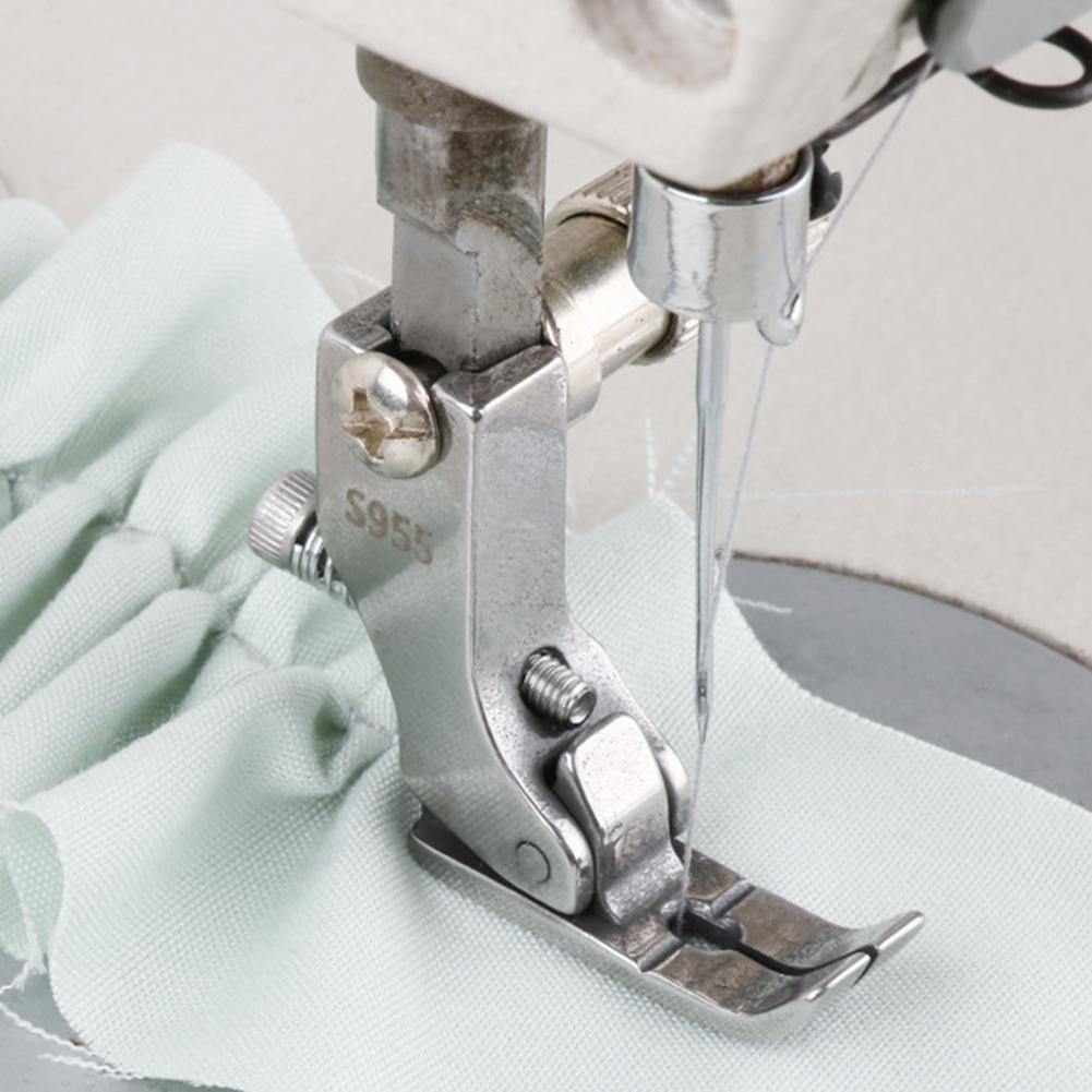 S955 Industrial Sewing Presser Foot Adjustables Wrinkled Fold Foot Metal Pleated Presser Foot Sewing Machine Accessories