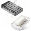 Non-Slip Soap Holder Diversion Sink Splash Guard Mat Drainage Soap Dish  for Bathroom and Kitchen