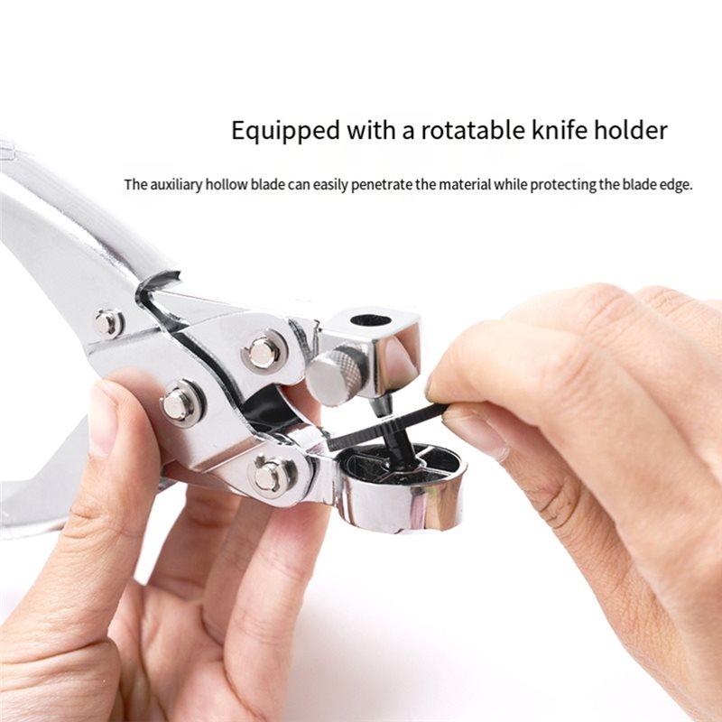 7 Hole Adjustable Leather Punch Plier Multi Size Belt Watch Strap Hole Punch Tool for Leather Silicone Plastic Bags