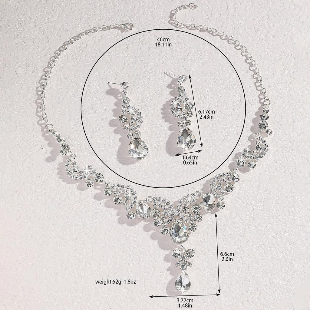 Accessori Sposa Set Collana Abito da Sposa Strass da Donna Gioielli Premium Abito Fotografia