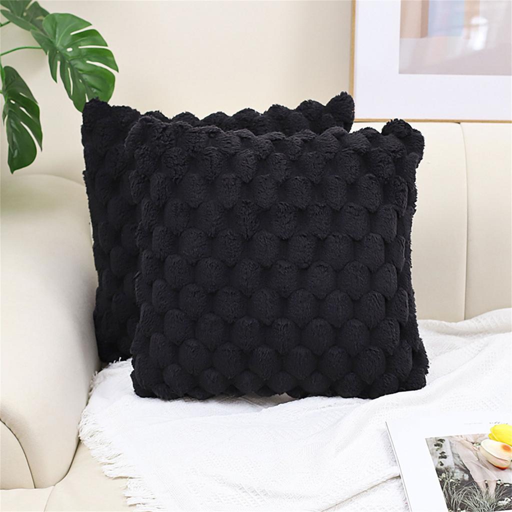 3D Soft Plushes Faux Furs Throw Pillow Cover, Comfortable Pineapple Grid Turtles Pattern Velvets Cushions Sleeve for Ages