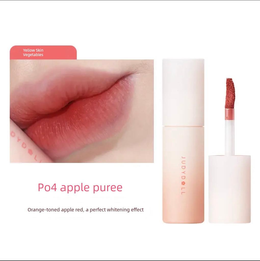 New Judydoll Orange Lip Mud Matte Lip Glaze Brightening Lipstick Lip Gloss Gray Pink Bean Paste Color Autumn and Winter