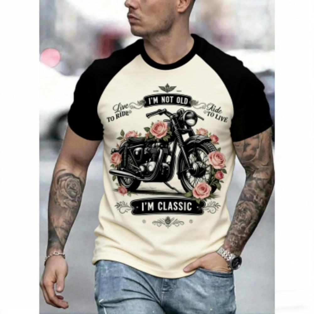 

Europe America Summer Kids T-Shirt Motorcycle 3D Print Tees Top Casual Loose Short Sleeve Streetwear Boy and Girl T-shirt 100