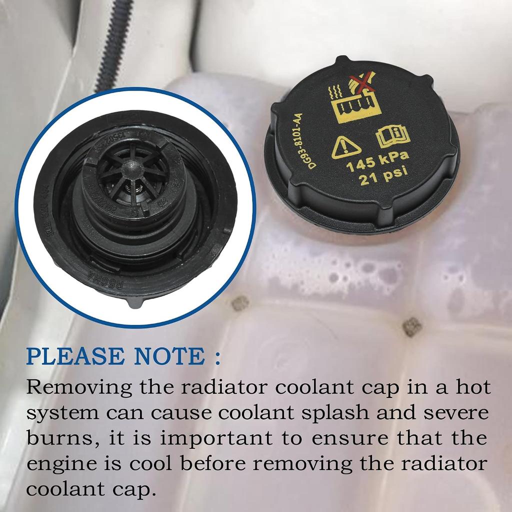 DG93-8101-AA Radiator Coolant Reservoir Tank Cap For Ford Focus Mustang Fusion Escape Fiesta Bronco Edge Ranger Expedition Explorer Transit & Lincoln