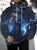 Unlocking Men'S Street Style New Paradigm - Warrior with Robe And Hat, Surrounded by Electric Energy, Intense Aura. Full Trendy Street Style Pullover