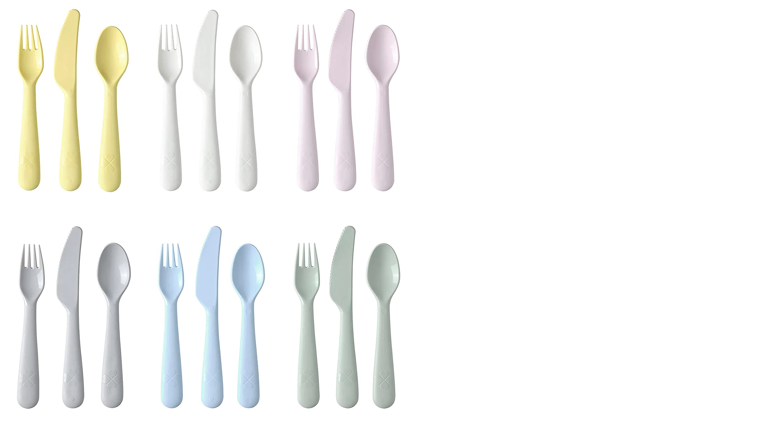 

Набор столовых приборов IKEA KALAS для детей 18 предметов (пастельный стиль)