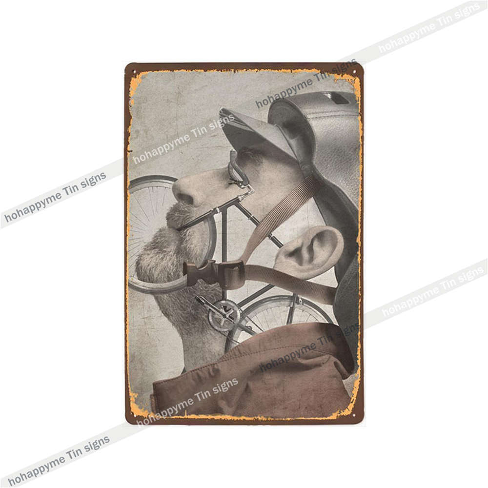 Fahrrad fahren Schilder Blech Metall Retro Plakette Dekoration Fahrradladen Bar Pub Club Café Vintage Wandkunst Eisenmalerei Poster 20x30cm