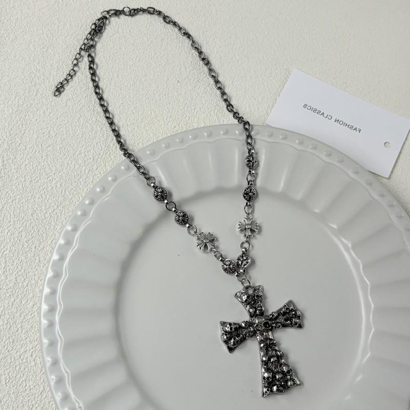 Unisex Minimalist Cross Pendant Necklace, Personalized Choker, High-End Clavicle Chain In Ins Style