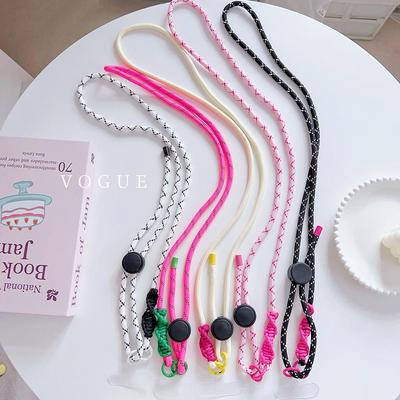 Spiral Braided Adjustable Mobile Phone Lanyard with Shoulder Strap