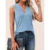 YYFS Women's Fashion Casual Summer Spring Solid Color Print Sleeveless V-Neck Blouses & Shirts