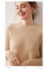 Women's Heavy-Duty Cable Knit Round Neck Cashmere Sweater - Autumn/Winter Warm, Loose Fit Pullover Knitwear