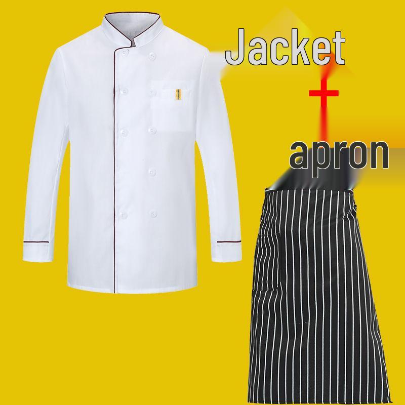 Men's Long Sleeve Chef Uniform for Restaurant, Catering, and Hotel Settings