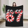 Meme Nice Naughty  Christmas Brain Rot Funny Xmas Blanket Soft Warm Bedding Throws Trendy Winter Streetwear Bedspread