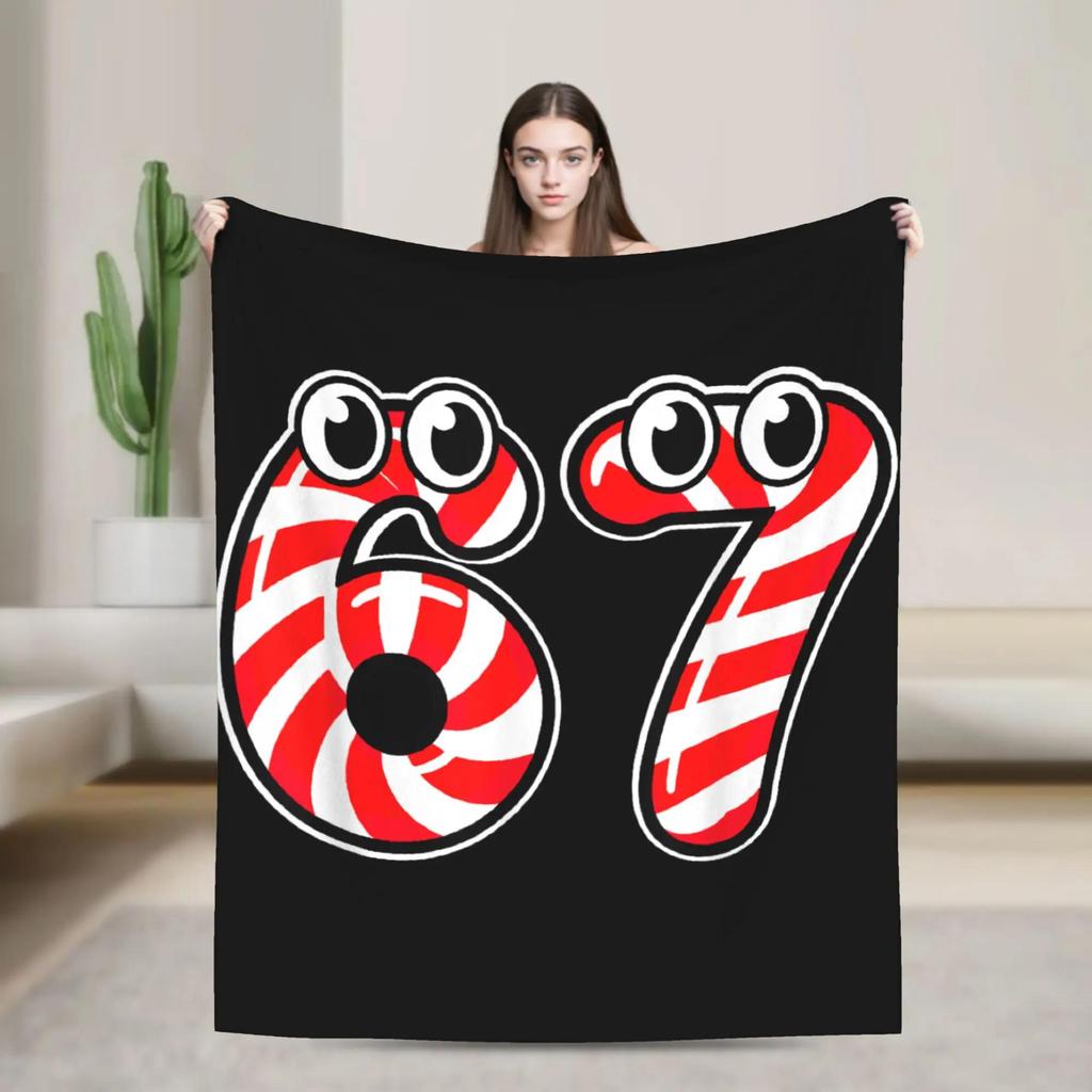 Meme Nice Naughty Christmas Brain Rot Funny Xmas Blanket Soft Warm Bedding Throws Trendy Winter Streetwear Bedspread