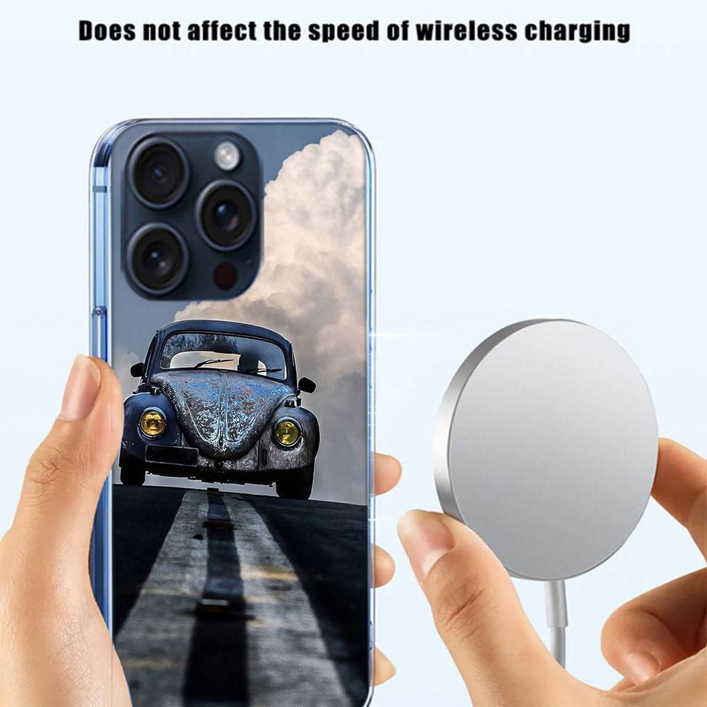 I like the Beetle Clear Phone Case For Iphone 17 Air 16 Pro Max 15 Pro 14 Plus 17E 16E 11 13 12 Mini Cover Cases Fundas Cell TPU