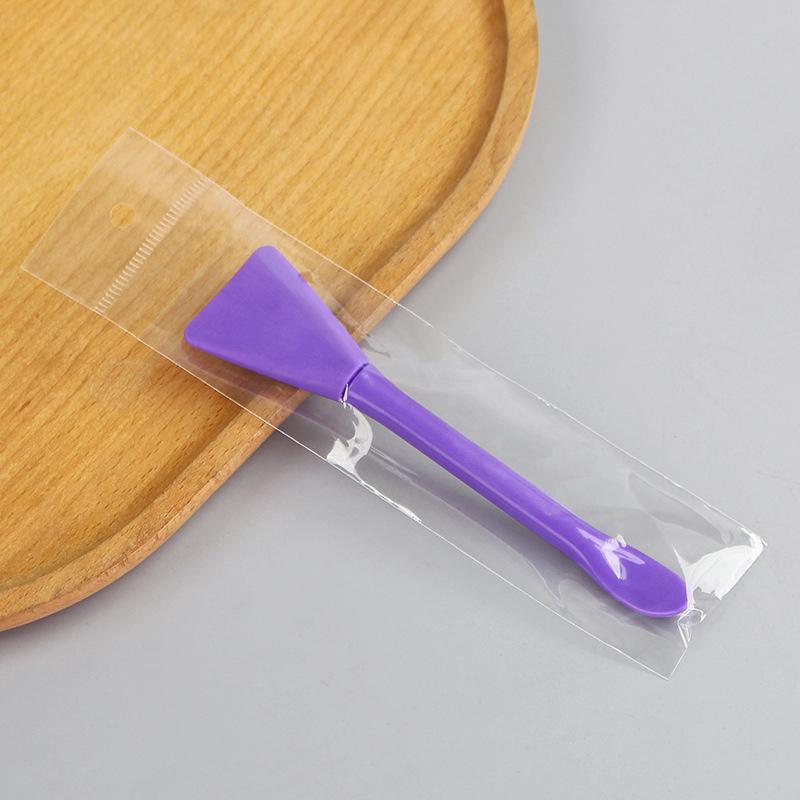 Double Head Dual-Use Facial Mask Brush Silicone Facial Mask Stick With Scoop Facial Beauty Tool
