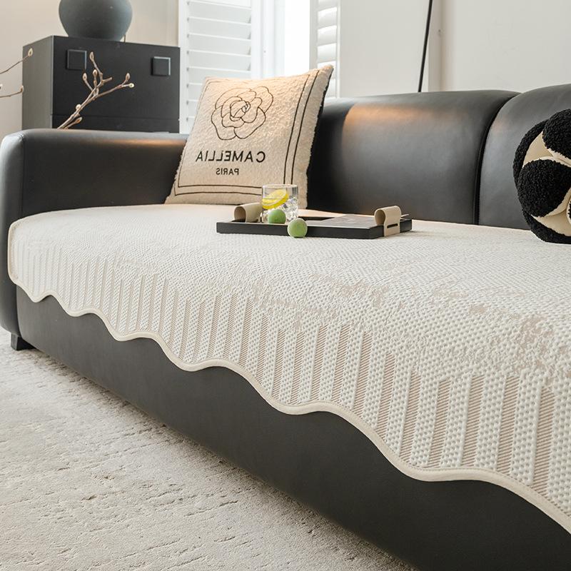 

Special-Shaped Mat Sofa Cushion New Straight Row Non-Slip Summer Leather Sofa Seat Cushion One Piece Cool Cover 70*70cm