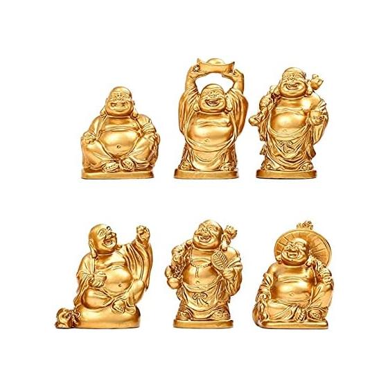 Buddha statue, Hotei, Seven Lucky Gods, Gold, Hotei-sama Ornament, Maitreya Bodhisattva, Buddha Statue, Object, Prosperous Business, Money Luck,