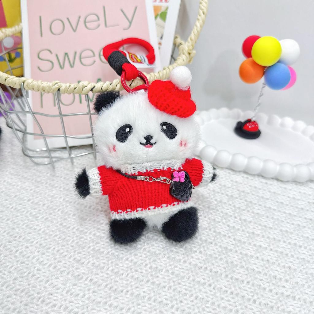 Cute Panda Pendant, Teddy Bear Doll Pendant, Panda Keychain, Chengdu Panda Gift
