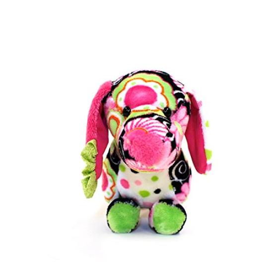 Douglas Company Stuffed Dog Black Flower Dachshund Fuzzle Series