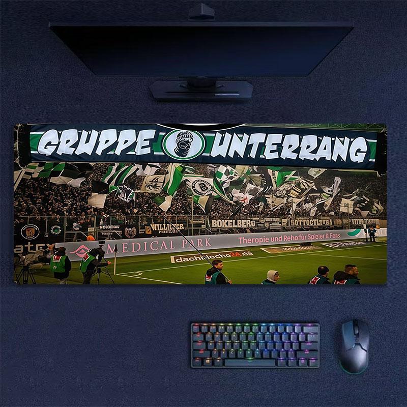 Hannover 96 Mouse Pad, Large Gaming Desk Mat, Non-slip XXL Mousepad for Laptop & Tablet, Mini PC Playmat with Stitched Edges