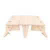 Wooden Folding Picnic Basket Table Outdoor Portable 2 in 1 Vintage with Wine Glass Holder