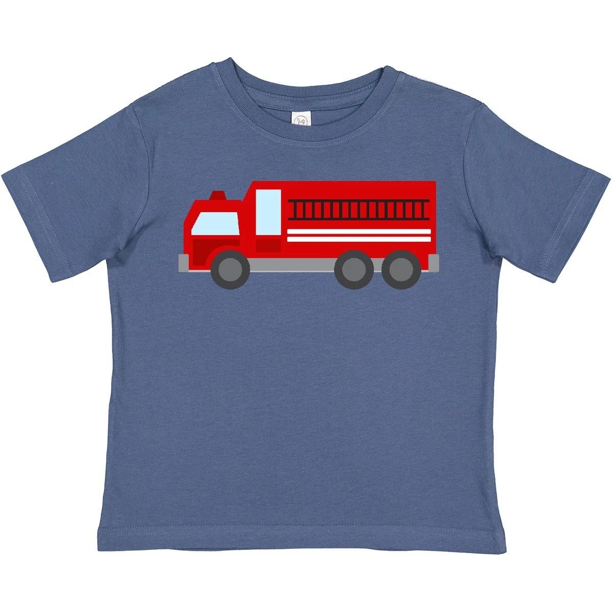 Inktastic Fire Truck (Red) Toddler kids boys T-Shirt Firetruck Firefighter Fireman Future 100