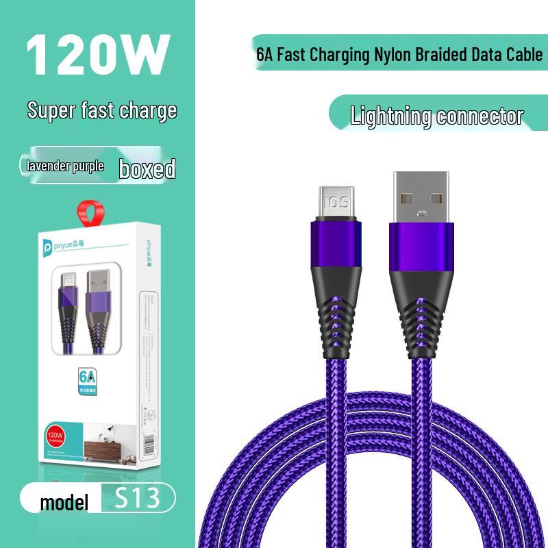 Pin Yue S13 6A Fast Charging Cable for Apple, Xiaomi, Honor, Huawei USB-C Devices