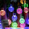 100 LED solar bubble ball string lights, 12M long IP65 waterproof LED fairy light, 8 lighting modes, crystal ball design