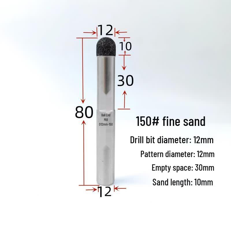 

YunDuo D12-150# Fine Grit Diamond Ball-End Mill