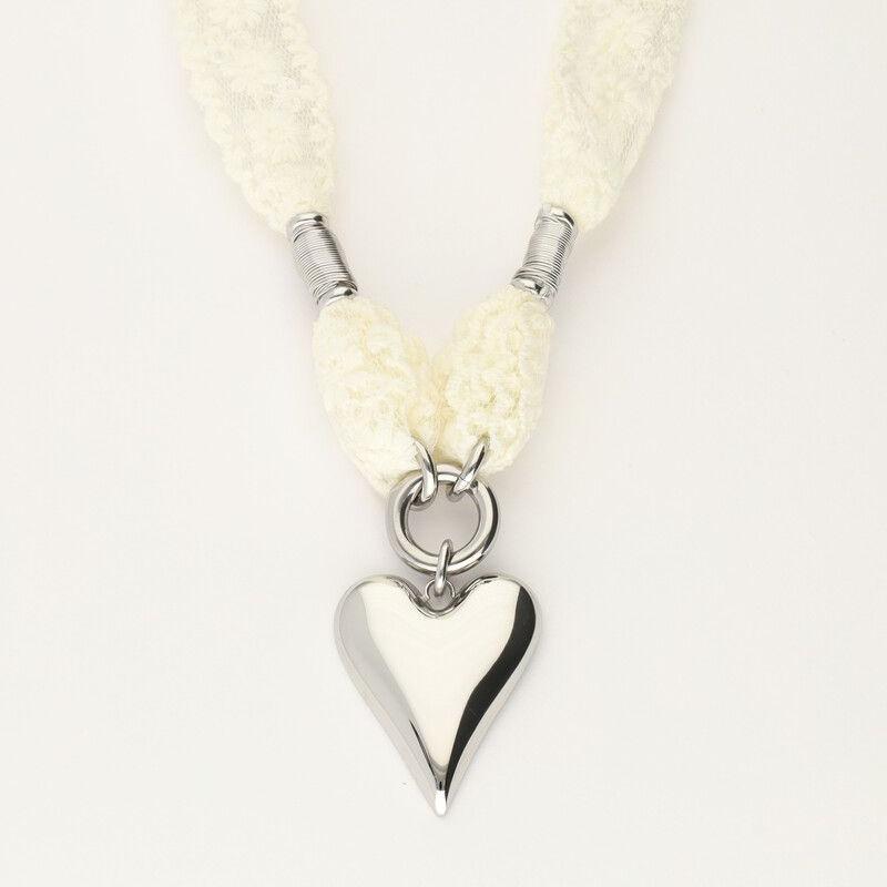 

Trend Geometric Stainless Steel Love Pendant Silk Scarf Necklace Furnace Vacuum Plating 18K