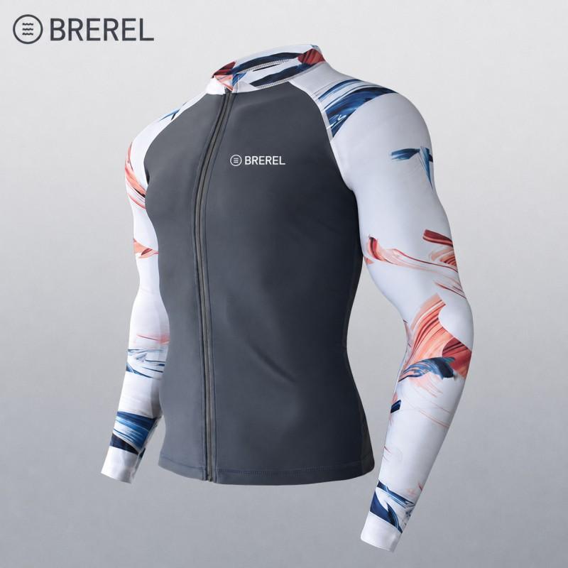 Herren UV-Schutz Rash Guard Set Langarm Schnelltrocknend Badeanzug Surfen Schnorcheln Tauchen Schwimmen