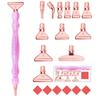 Diamant-Pinselset - Ein 19-teiliges Set lebendiger Farbverlaufswerkzeuge mit ergonomischen Griffen für präzises Diamantmalen