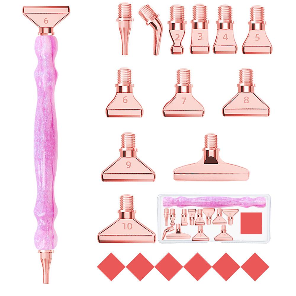 Diamant-Pinselset - Ein 19-teiliges Set lebendiger Farbverlaufswerkzeuge mit ergonomischen Griffen für präzises Diamantmalen