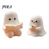 Small Ghost Desktop Decor 3D Printed Halloween Figurine, Cute Spooky Resin Statue, Funny Tray Table Decor, Tabletop Centerpiece for Holiday