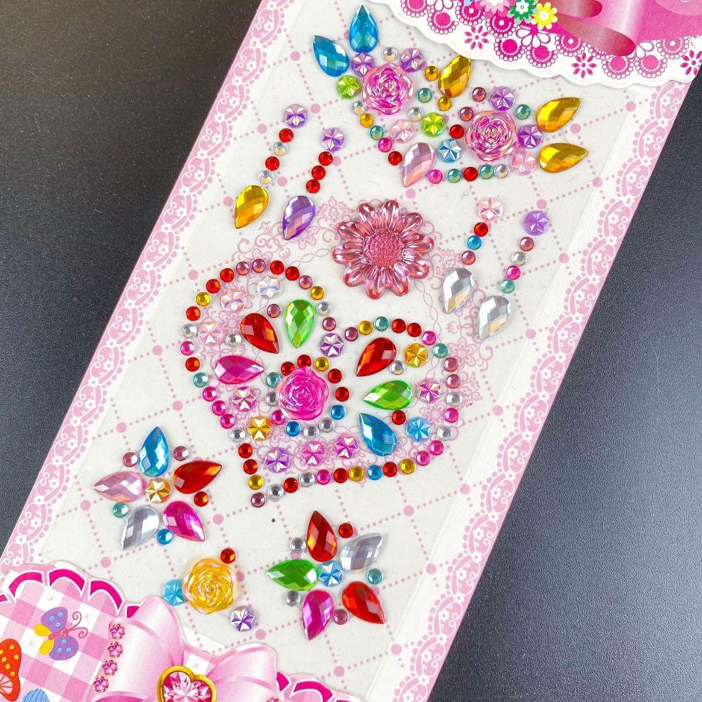 DIY Mobile Phone 3D Gem Stickers Scrapbooking Crystal Rhinestone Sticker  Children Toy