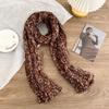 Cotton and linen scarf atmosphere new fashion retro floral pleated scarf scarf neck shawl