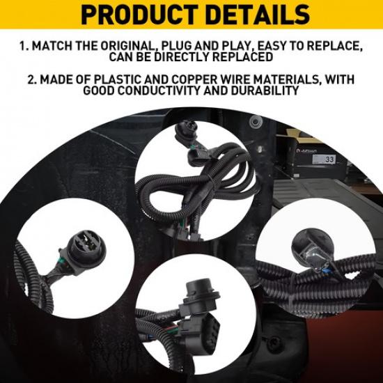 For Chevy 2014-2015 Silverado HD 2500 Side Passenger Tail Wiring Light Harness