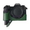 Z 6III Litschi-Leder Echtes Leder Kamera Halbkörperhülle Für Nikon Z6III Z63 Akkuöffnung Bodenabdeckung Mit Riemen