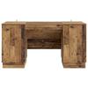Desk with Shelf Reclaimed Wood Look 142.5 x 50 x 75 cm Engineered Wood