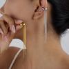 Yori 1Pc Long Tassel Drop Dangle Ear Clip Women's Metal Charms Stainless Steel 18K Gold PVD Plated Waterproof Jewelry 2025 New