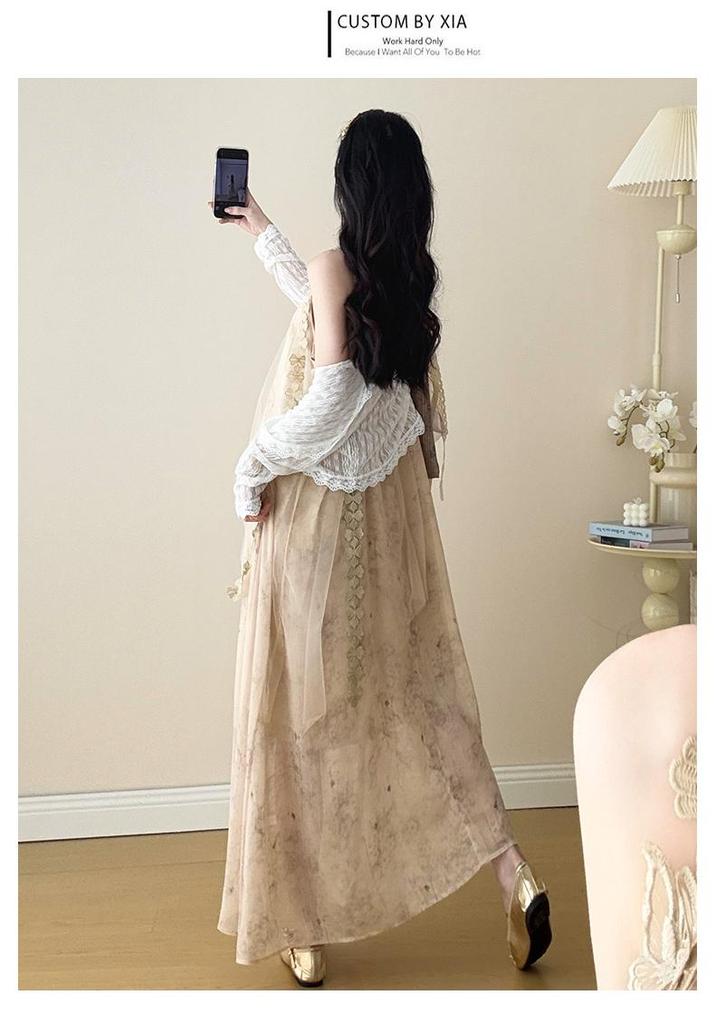 2025 Summer Korean-Style Maternity Dress & Sun Protection Set