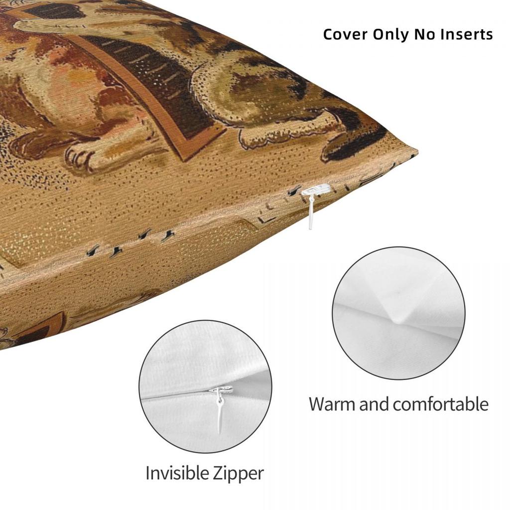 The Lesson Cats Belle Epoque Square Pillowcase Polyester Linen Velvet Creative Zip Decorative Pillow Case Car Cushion