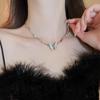 Gradual Change Butterfly Pendant Necklace Women'S Collarbone Chain Neck Chain Choker Light Luxury Niche High-End Earrings